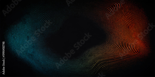 A conceptual art illustration of soul geometry abstraction features a silhouette of the mind's inner being through a textured pattern of light curves and design lines for a psychology backdrop