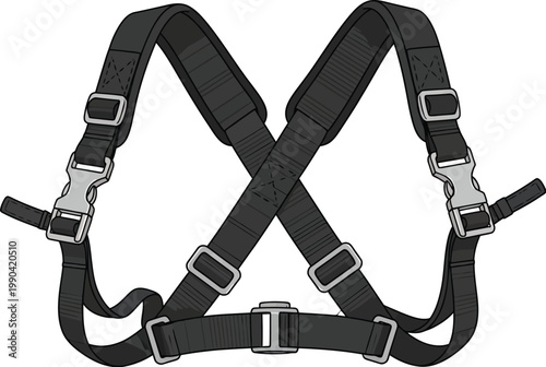 Harness supports a professional photographer carrying heavy camera.
