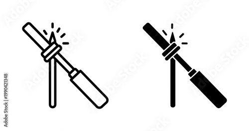 Soldering Iron Tool Icon Set for Electronics Repair