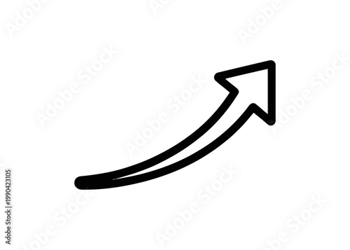 Upward Arrow Growth Icon – Business Trend Increase Symbol Outline Vector