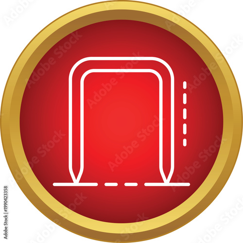 Staple pin illustration showing fastening concept on a red background