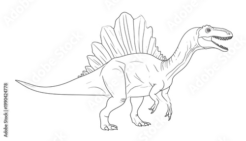 Spinosaurus Outline.
