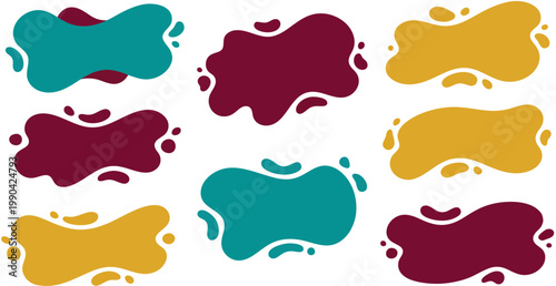 Vibrant Organic Splashes: A dynamic collection of colorful, amorphous shapes, perfect for adding a touch of energy and creativity to any project.