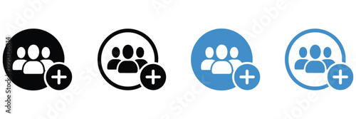 Add Friends Icons Social Network Connection User Contact Friendship Request Vector Illustration Design Isolated Background