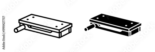 Industrial Linear Slide Actuator Mechanical Component Icon