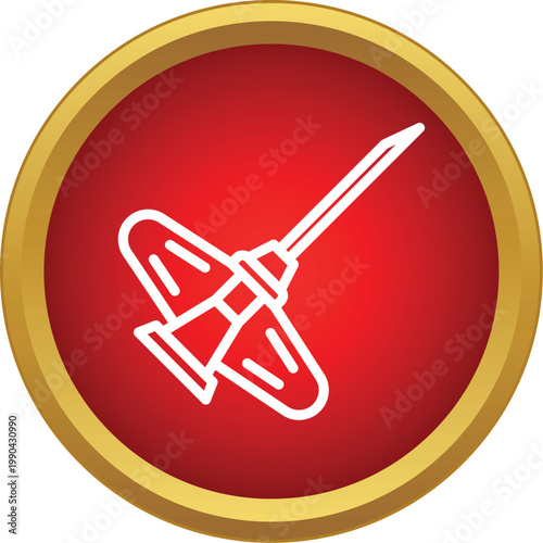 Butterfly needle drawing representing healthcare, medicine, and injection