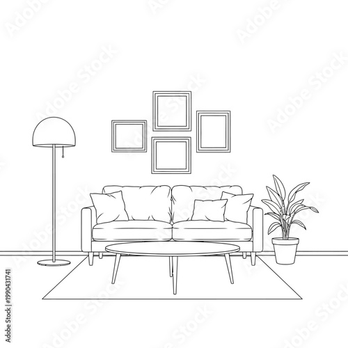 Sofa with pillows and cushions furniture.