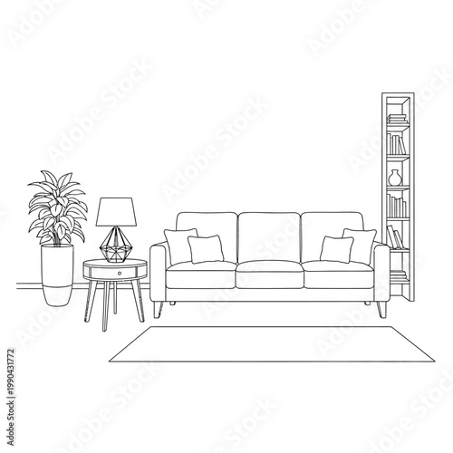 Sofa with pillows and cushions furniture.