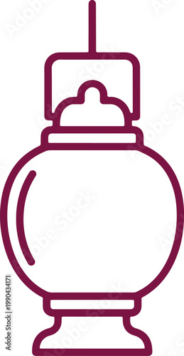 Vintage glass lantern, oil lamp, old lighting object, decorative antique illumination, rustic accessory.