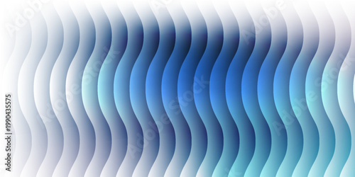Blue gradient distortion with vertical ripple texture, frosted glass effect and icy reeded lines. Minimal blur surface with cool tones and subtle wave pattern. Vector illustration