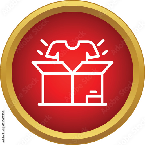 Box receiving clothes, symbolizing giving, solidarity, and generosity for community aid