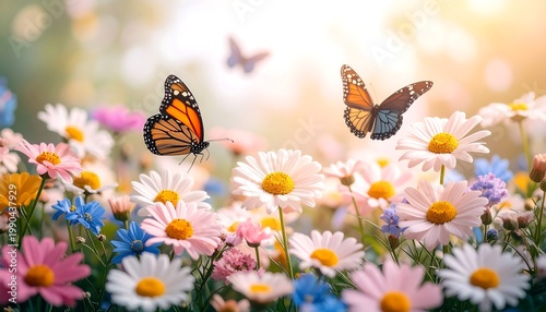 Butterfly meadow summer.