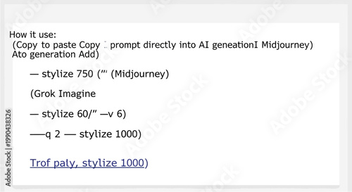 AI Art Generation Prompt Instructions.