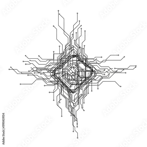 Intricate Circuit Board Design Pattern.