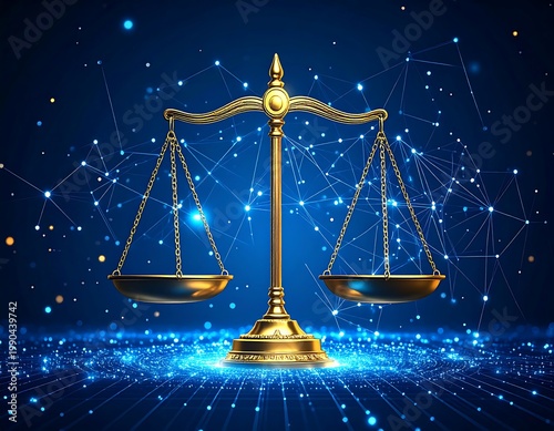 Digital Justice Scales.