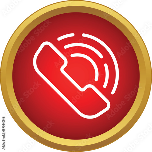 Phone receiver ringing icon button communication symbol
