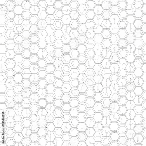 White Honeycomb Pattern Closeup View.