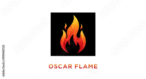 Wallpaper Mural Vibrant Oscar Flame Logo Design with Intense Fire Element. Torontodigital.ca