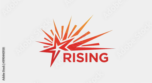 Abstract Starburst Rising Logo Design.