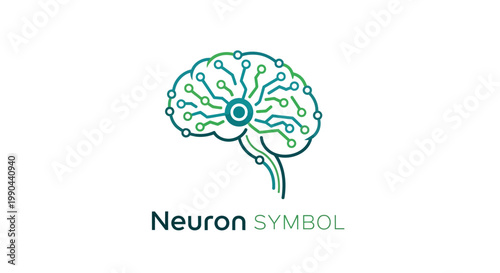 Wallpaper Mural Abstract Neuron Symbol Representing Brain Activity and Neural Networks. Torontodigital.ca