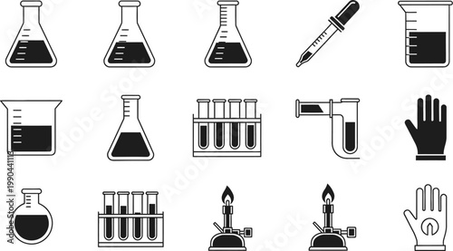 Laboratory equipment and science tools.