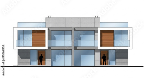 Modern Residential Townhouses with Contemporary Architecture and Sleek Design