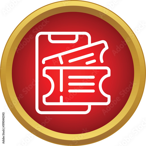 Smartphone displaying two digital tickets for online event booking