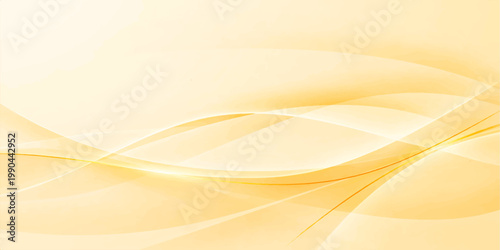 Abstract yellow and orange wave vector background with gradient light lines, smooth curves, and modern energetic abstract design
