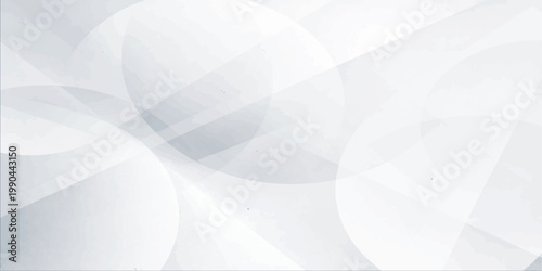 Abstract white geometric vector background with smooth waves, subtle gray texture and modern futuristic design illustration