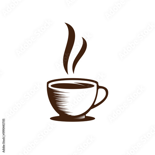 cup of coffee design on a white background. vector illustration