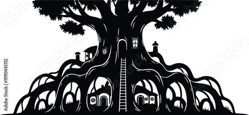 Urban Building Construction Silhouette