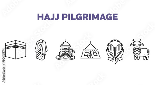 Hajj Pilgrimage Iconography Essential Symbols of the Islamic Journey