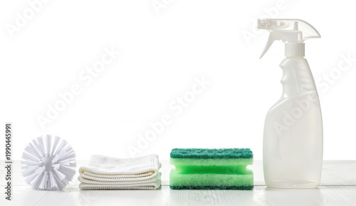 Kitchen cleaning set isolated