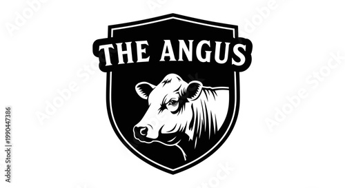 The Angus Logo Featuring a Detailed Cow Illustration.
