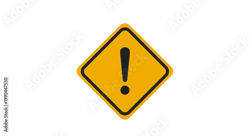Free Download Yellow Warning Sign with Black Exclamation Mark Symbol. - GFXLoad