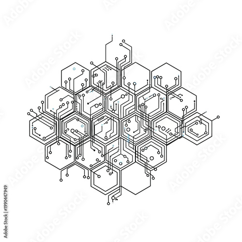 Molecular structure of chemical compound.