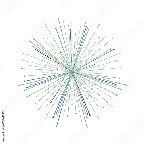 Fotografía Multicolored Lines Radiating From Center.
