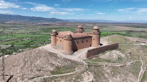 Vista del bonito castillo de la calahorra en el marquesado de Zenete, España