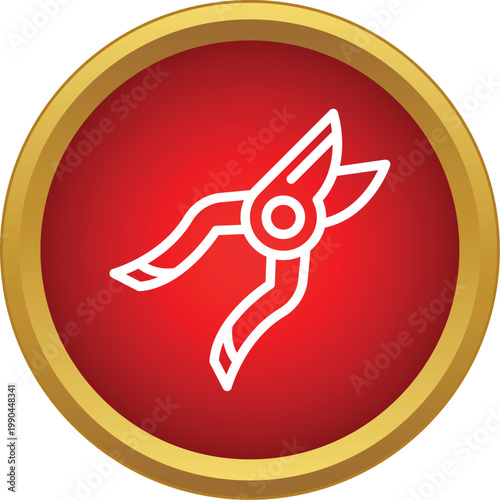 Secateurs outline icon representing gardening and hedge trimming