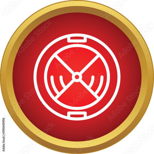 Robot vacuum cleaner icon representing automated home cleaning technology