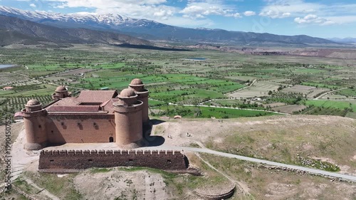 Vista del bonito castillo de la calahorra en el marquesado de Zenete, España
