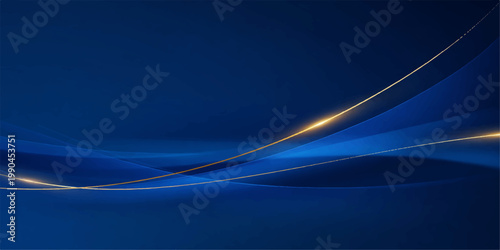Abstract blue wave motion background with smooth futuristic light flow design