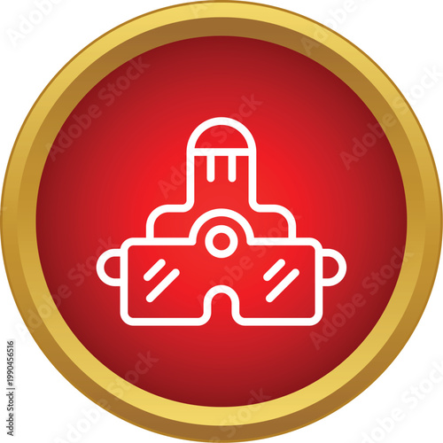 Vision testing equipment icon representing ophthalmology and eye care