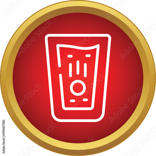 Shot glass icon representing drink or alcohol beverage in a flat style