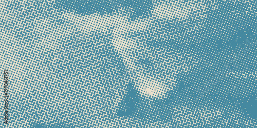 Abstract teal halftone pattern background with organic dotted texture and wavy noise shapes, modern vector design for digital, print, and creative projects
