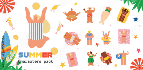 Conceptual illustration of a floating human figure surrounded by pills, symbolizing mental health struggles, depression, anxiety, and antidepressant treatment. Modern minimal design with bold colors