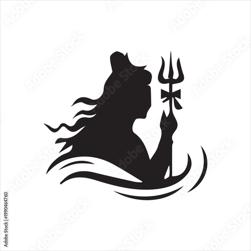  lord shiva hindu god character silhouette vector.eps