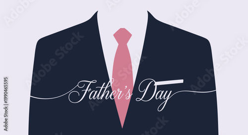 Happy father's day celebrating dad with a stylish suit and tie illustration