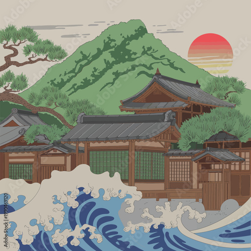 chinese temple in the water