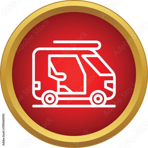 Rv camper van with pop up roof representing travel and adventure